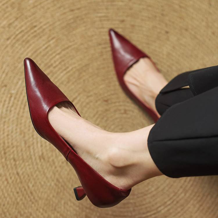 Hartley Leather Heels - Women's in red