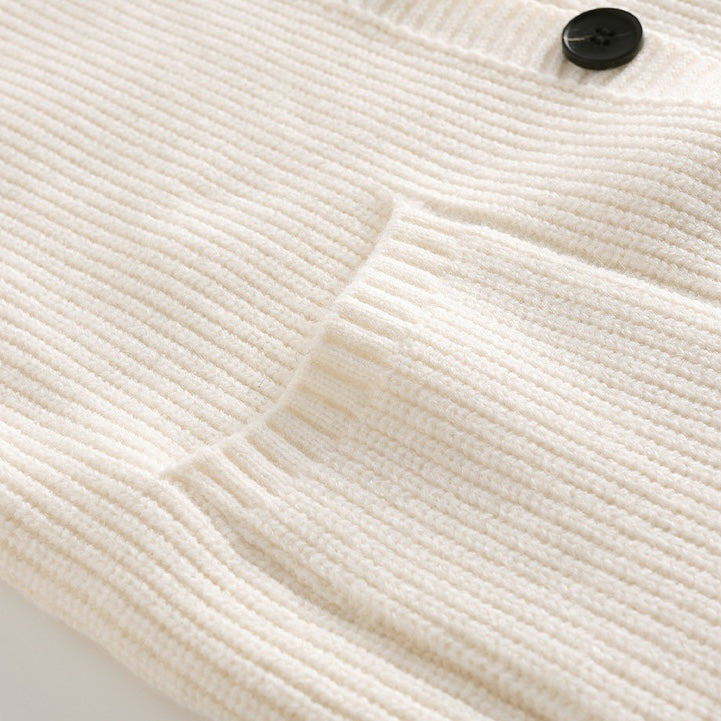 Stirling Hooded Knit Cardigan - Unisex in gray