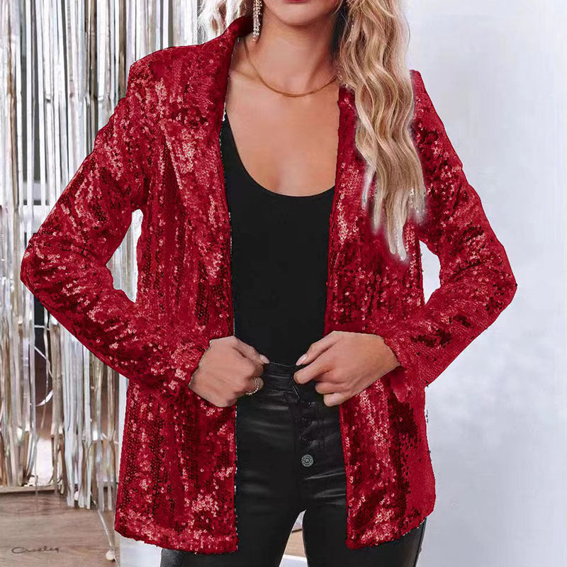 Maeve Sequined Blazer - Unisex in green