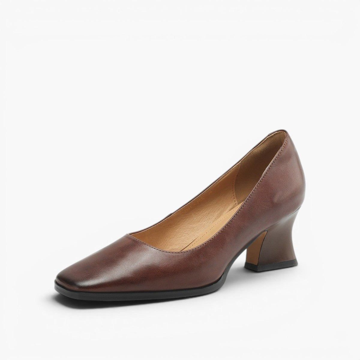 Theo Square-Toe Leather Pumps - Women's in red