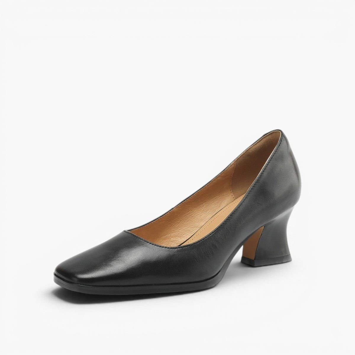 Theo Square-Toe Leather Pumps - Women's in red