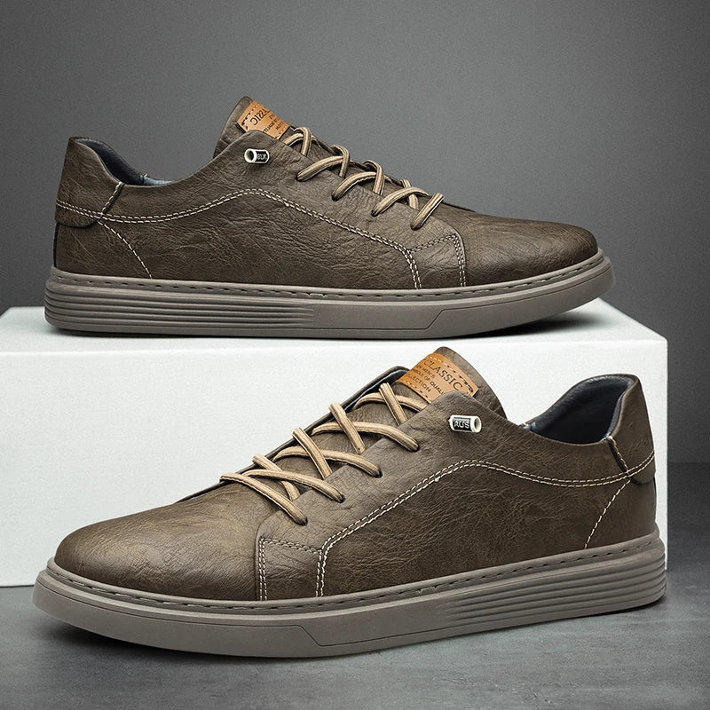 Oxford Leather Sneakers - Men's in black