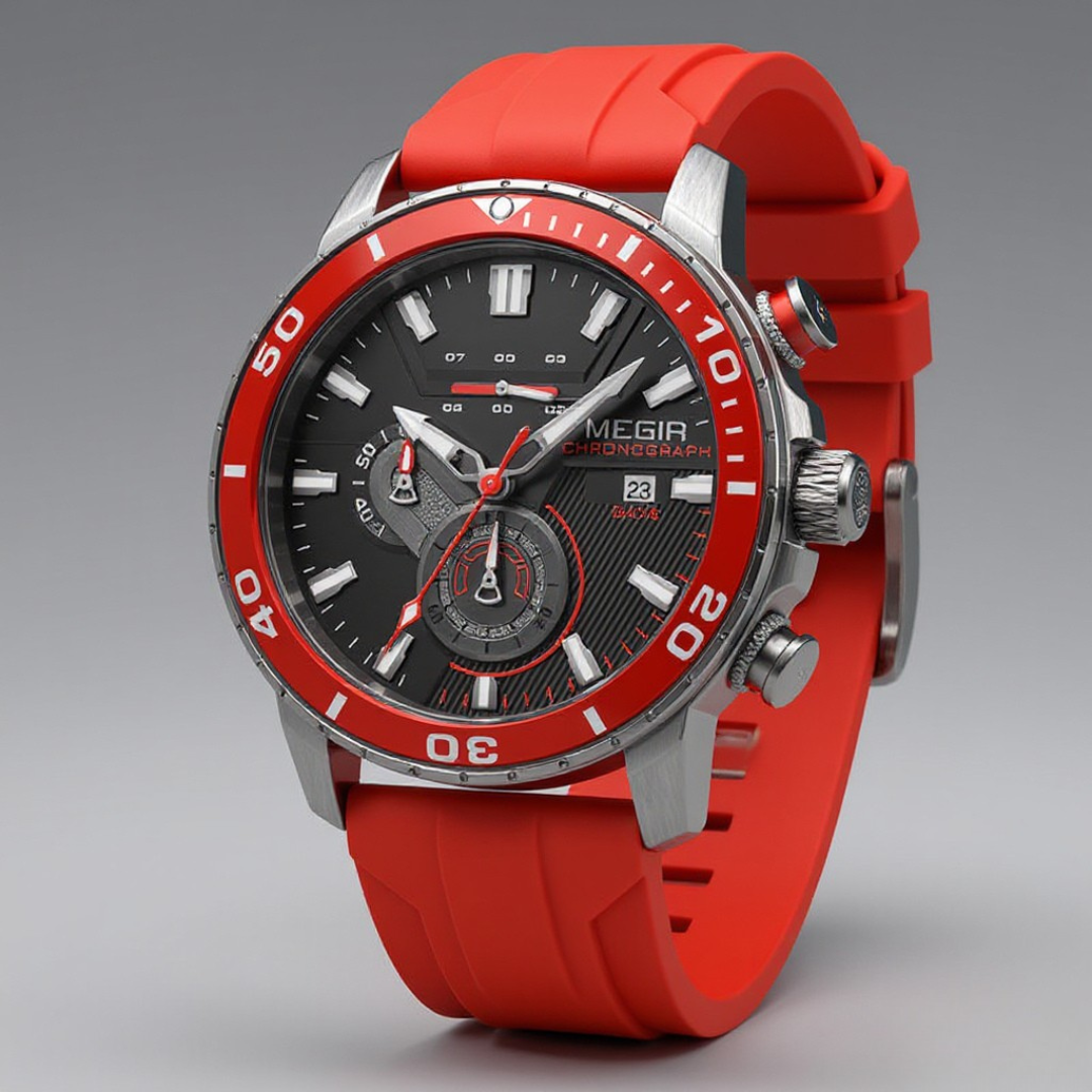 Lawson Chronomaster Watch - Unisex in red