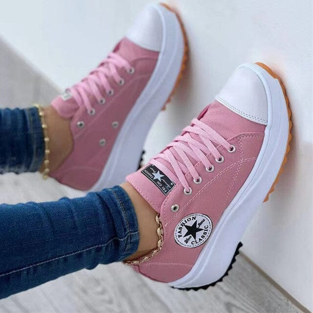 Stella Star Platform Sneakers - Women's in white