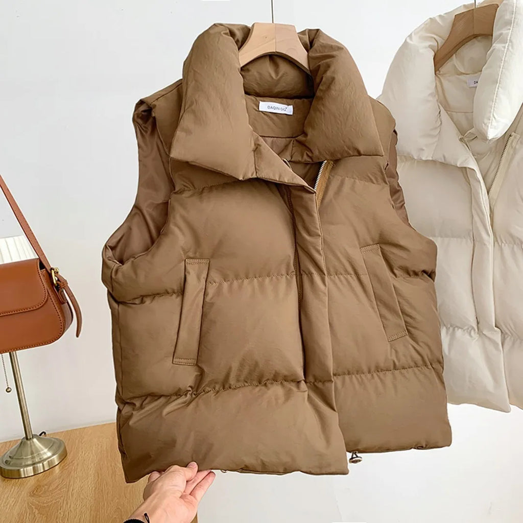 Elena Puffer Gilet - Unisex in khaki