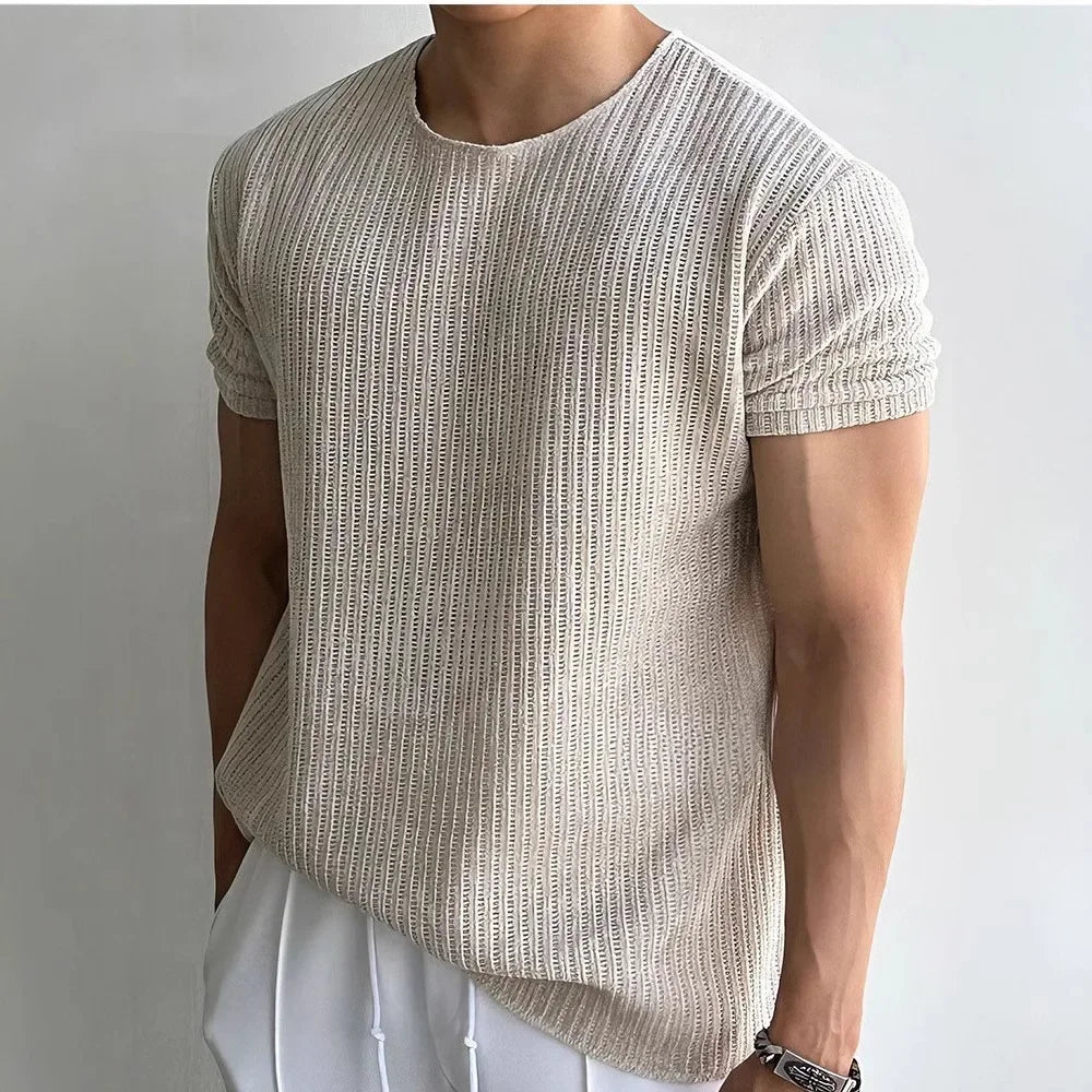 Calo Knit T-Shirt - Unisex in gray