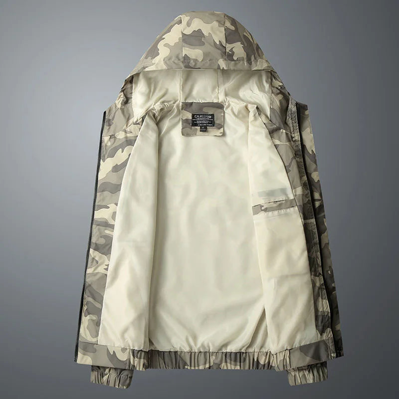 Archer Camouflage Jacket - Unisex in navy