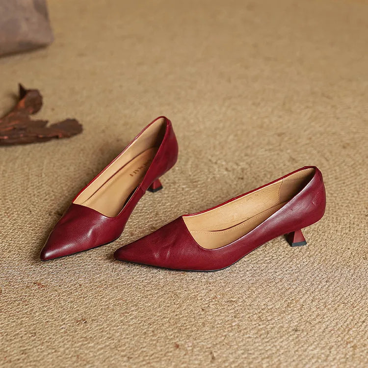 Hartley Leather Heels - Women's in red