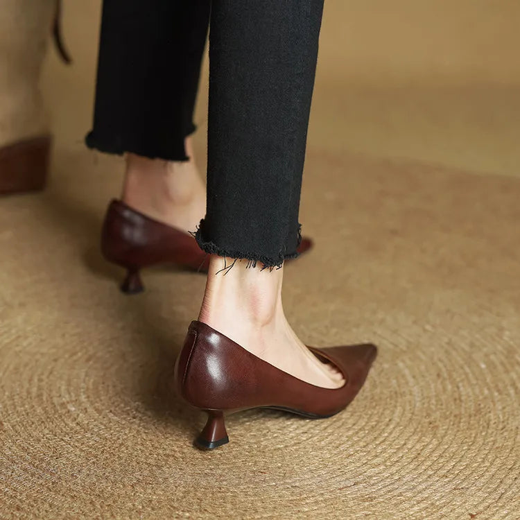Hartley Leather Heels - Women's in red