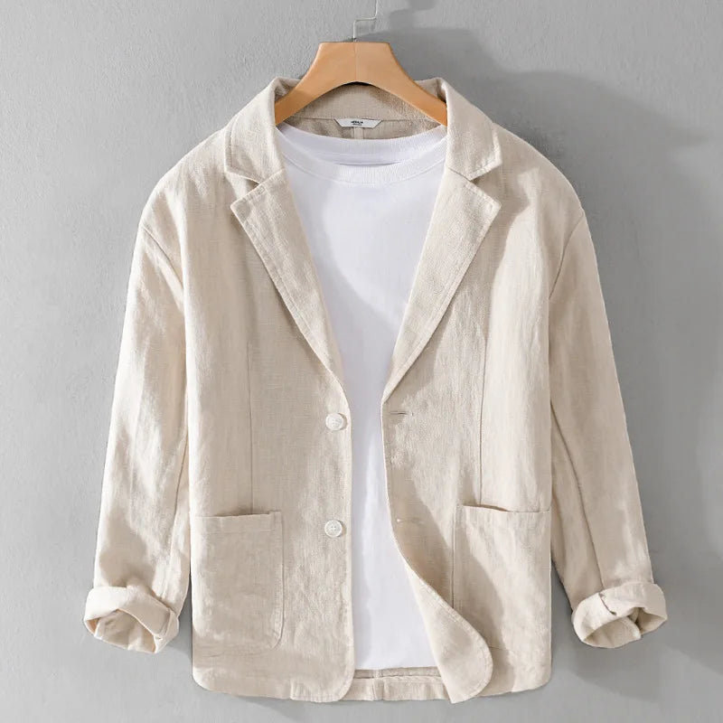Leandro Linen Jacket - Unisex in brown