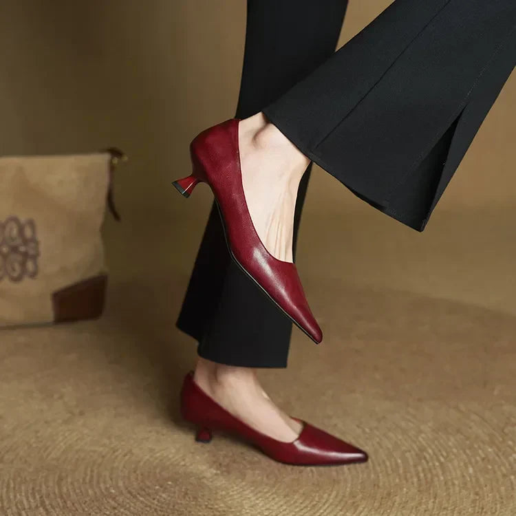 Hartley Leather Heels - Women's in red