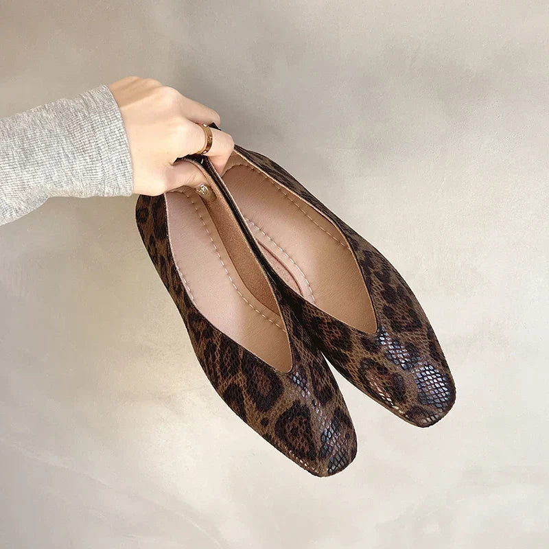 Kensington Leather Ballet Flats - Women's in dark brown