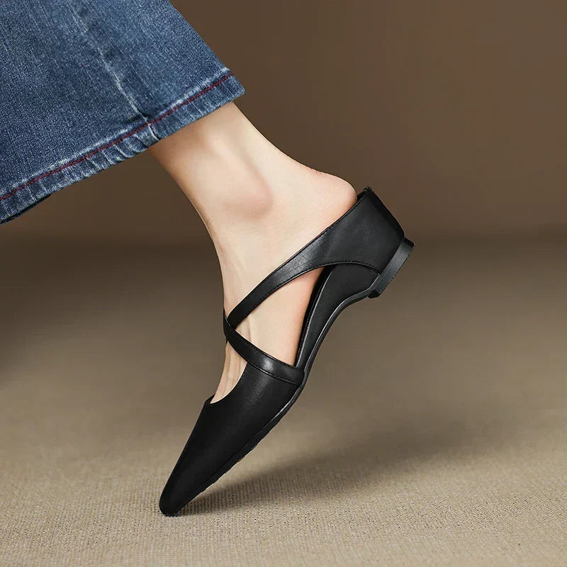 Goldie Leather Mules - Women's