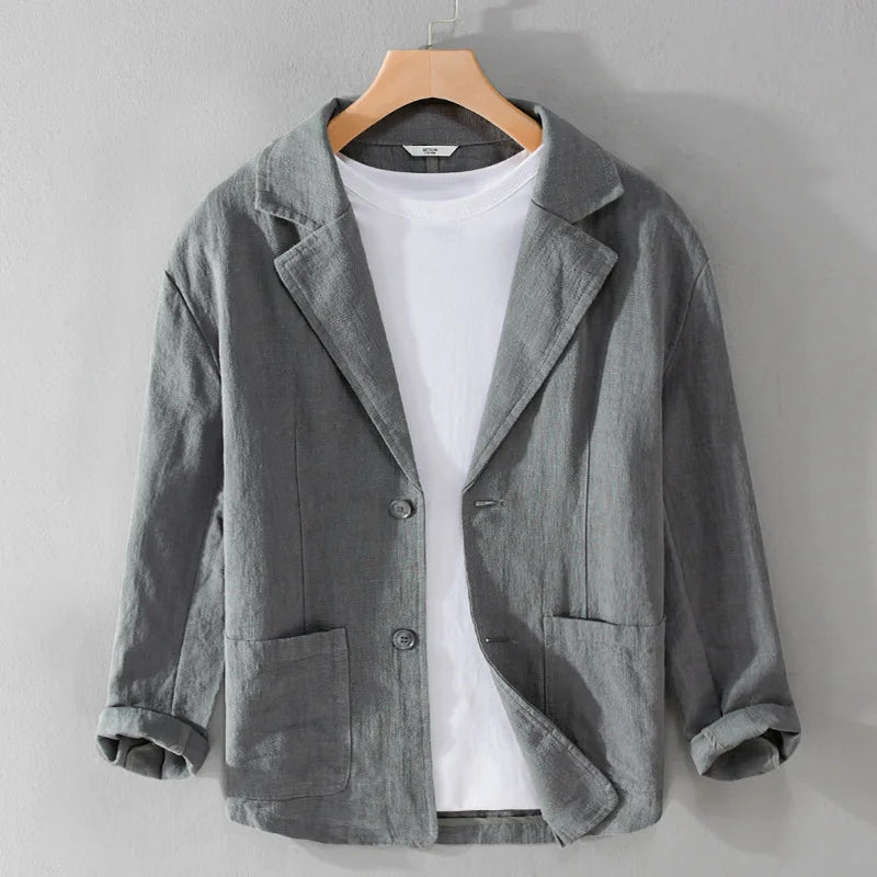 Leandro Linen Jacket - Unisex in brown