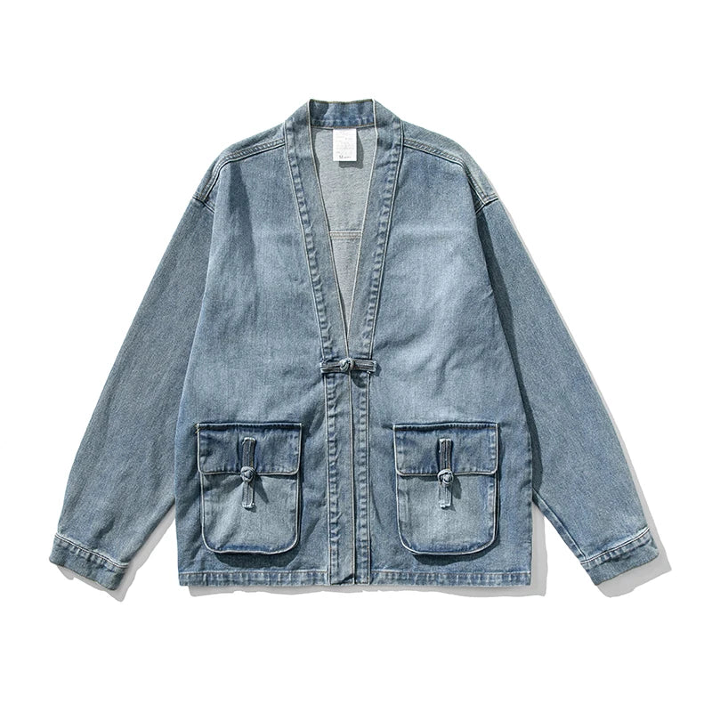 Vintage Denim Kimono - Women's in black