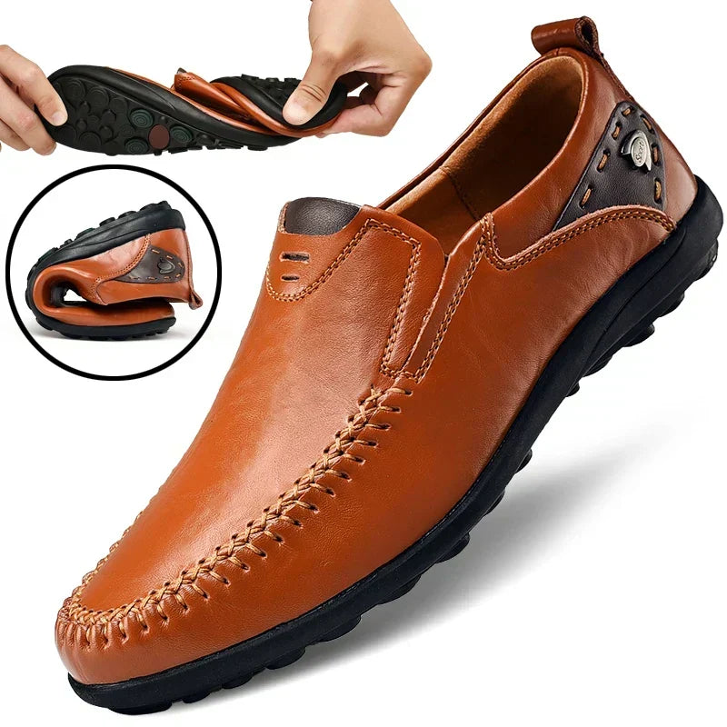 Langley Leather Loafers - Men's in black
