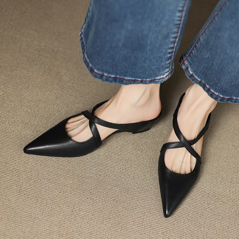 Goldie Leather Mules - Women's
