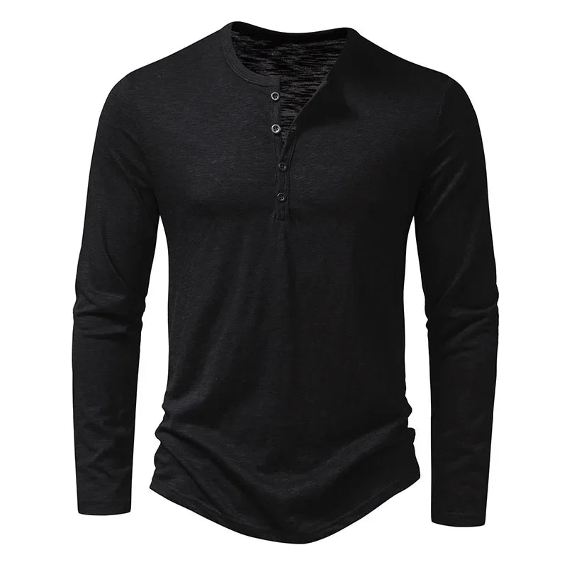 Hayden Cotton Henley Shirt - Men's in green