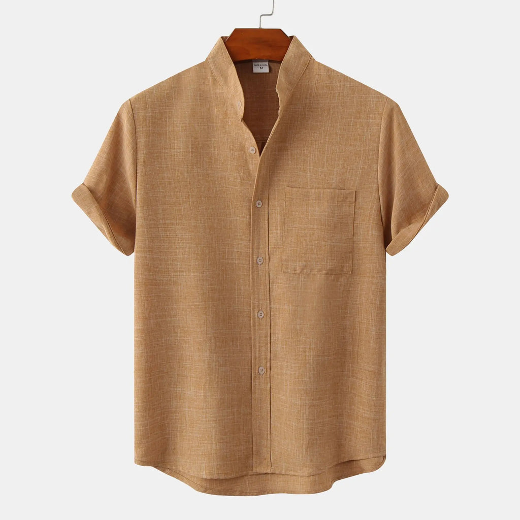 Marcelo Linen Shirt - Men's in black