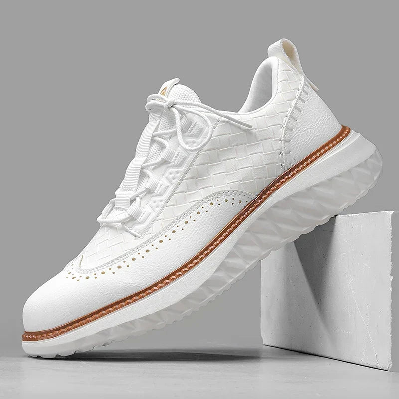 Drake Burnished Leather Sneakers - Men's