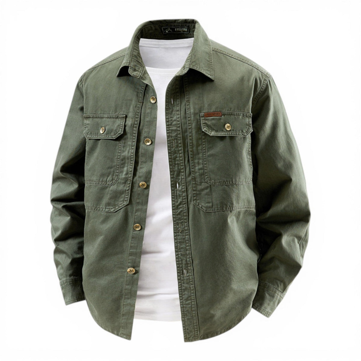 Brodie Cotton Shirt - Unisex in green