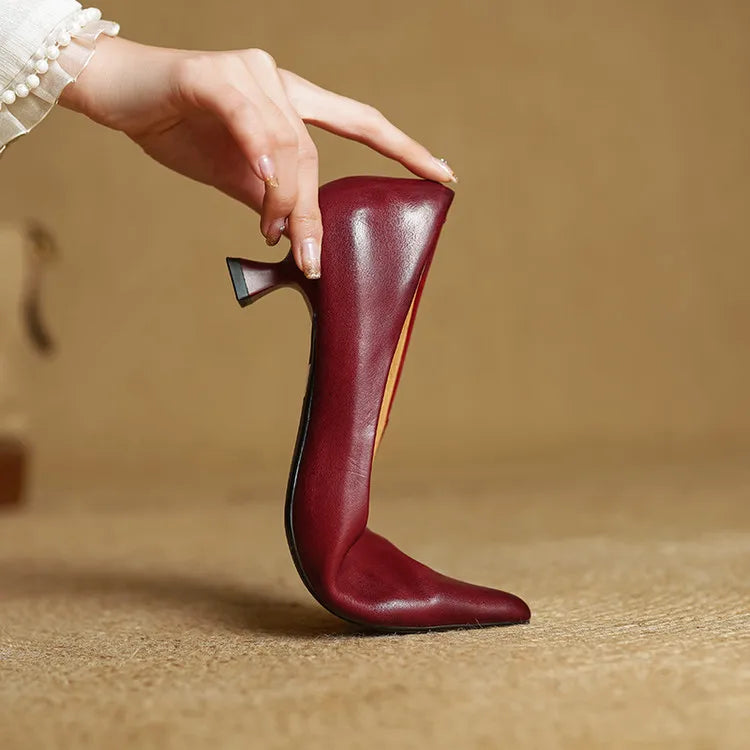 Hartley Leather Heels - Women's in red