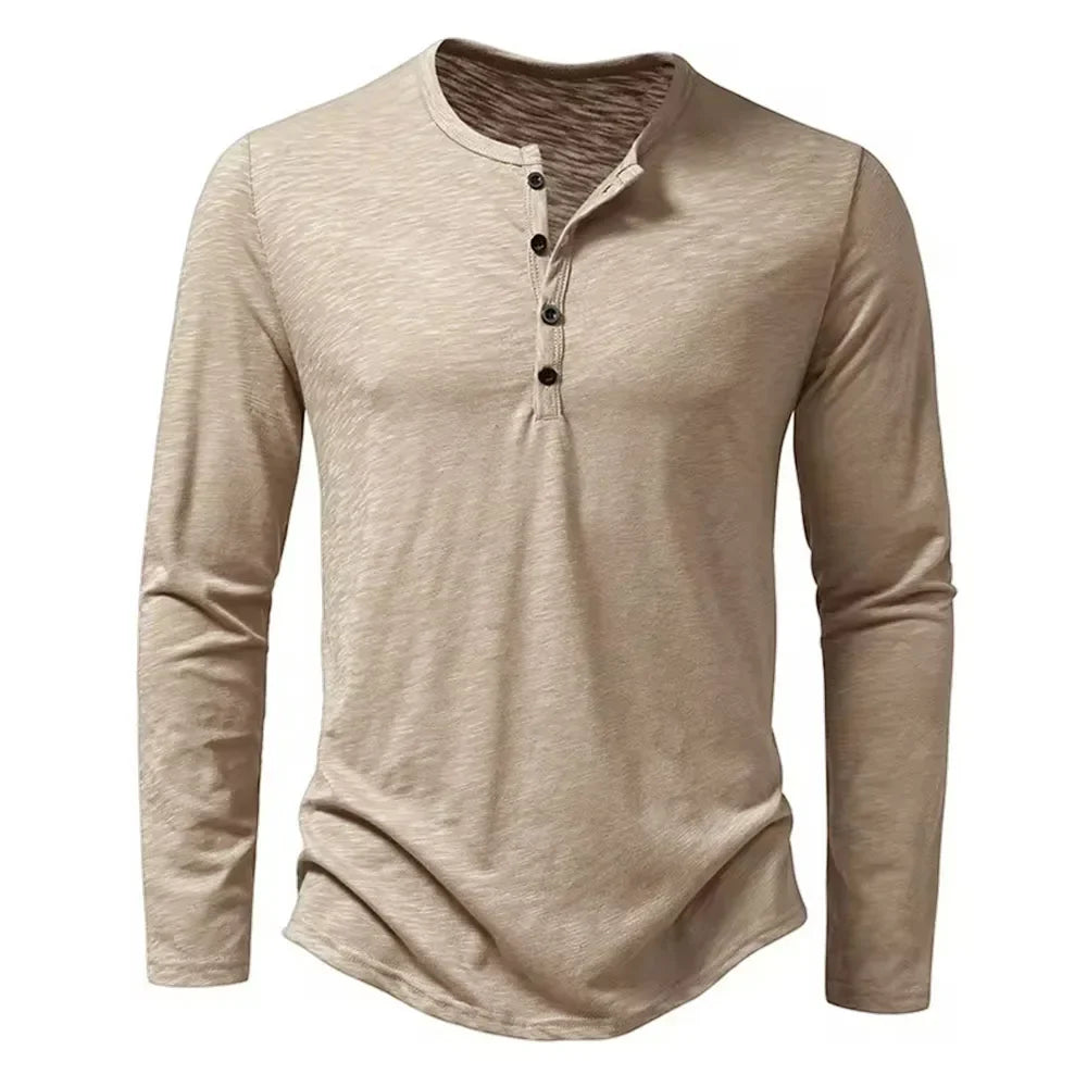 Hayden Cotton Henley Shirt - Men's in green