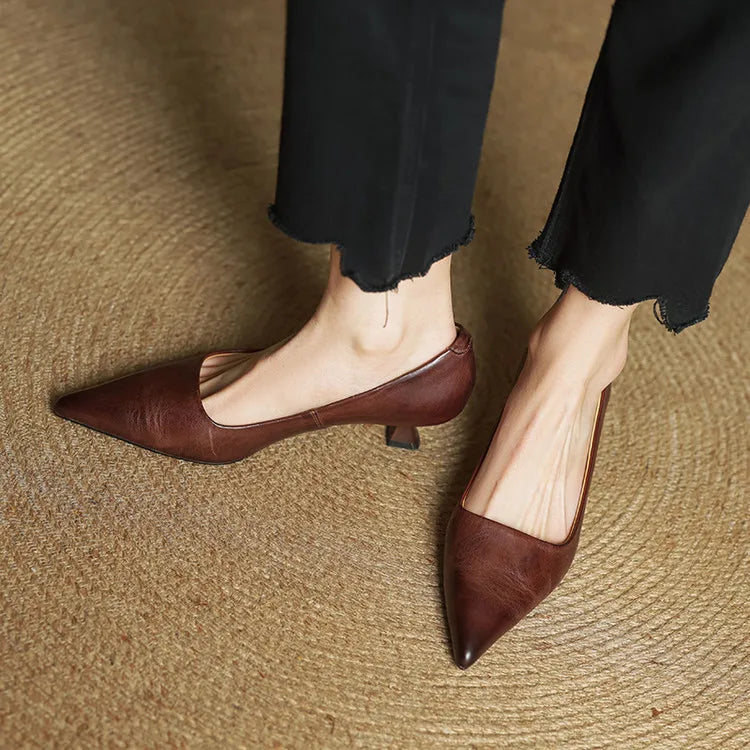 Hartley Leather Heels - Women's in red