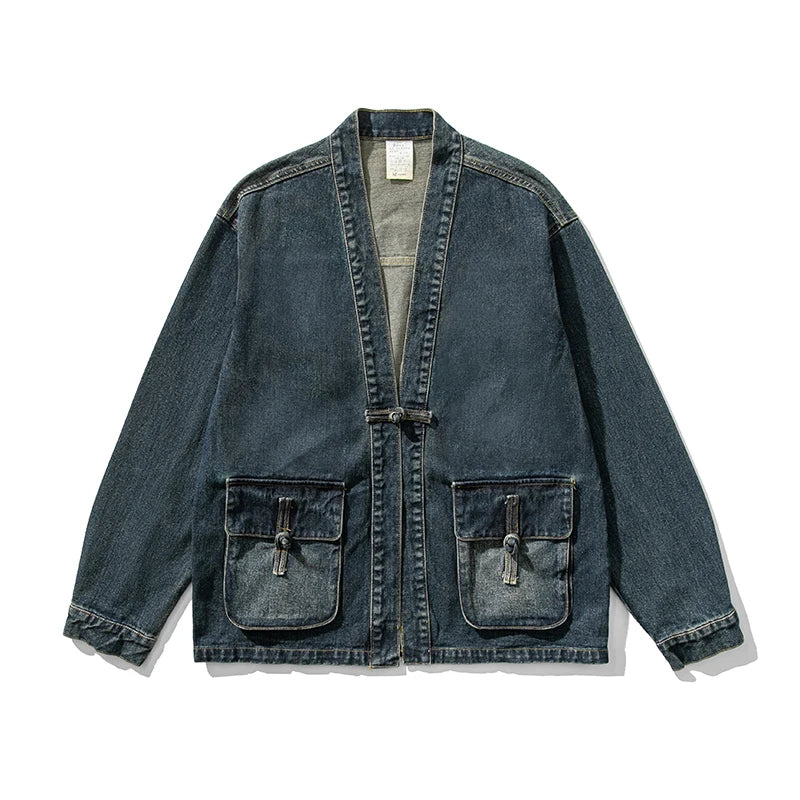 Vintage Denim Kimono - Women's in black