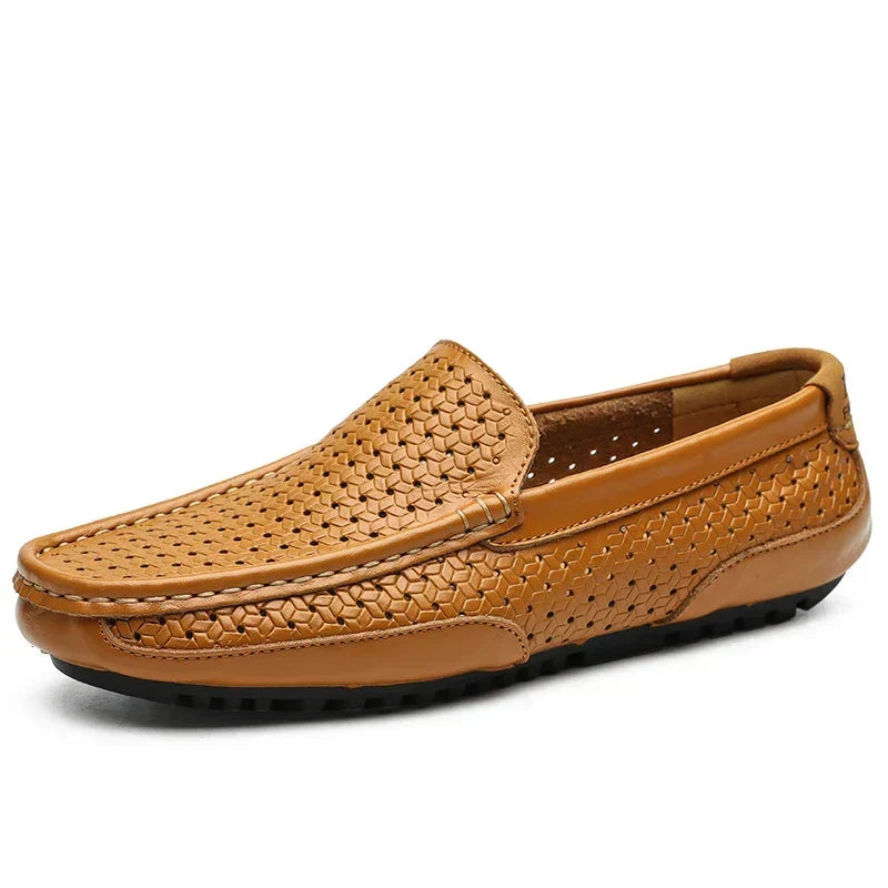 Hutton Leather Loafers - Men's in yellow