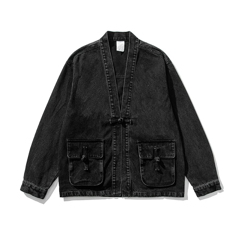 Vintage Denim Kimono - Women's in black