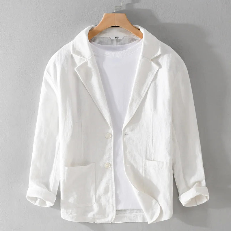 Leandro Linen Jacket - Unisex in brown