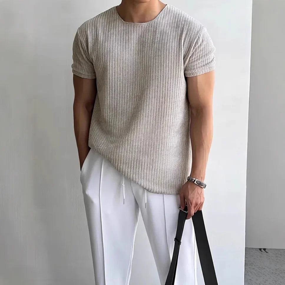 Calo Knit T-Shirt - Unisex in black