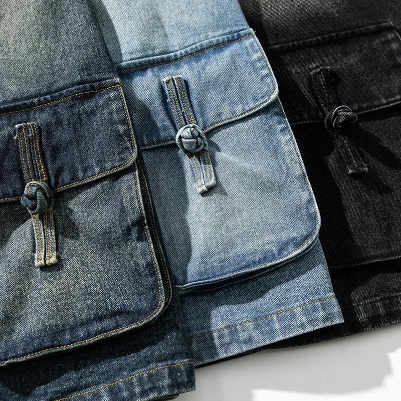 Vintage Denim Kimono - Women's in black