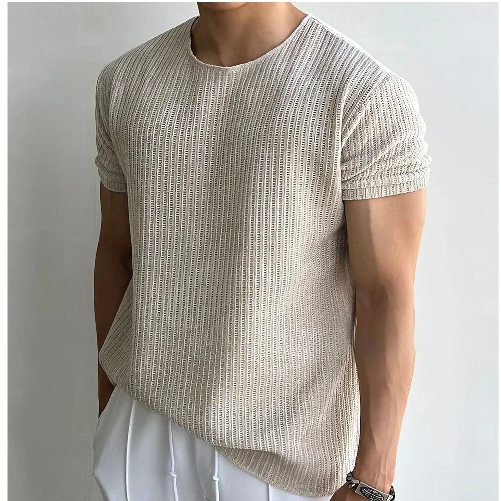 Calo Knit T-Shirt - Unisex in gray