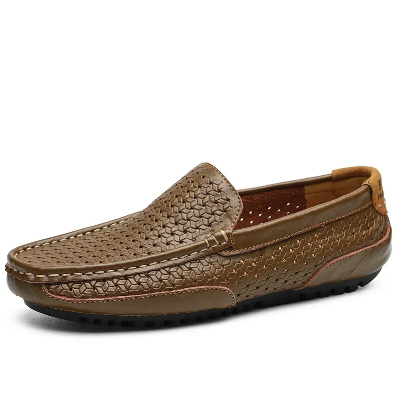 Hutton Leather Loafers - Men's in yellow