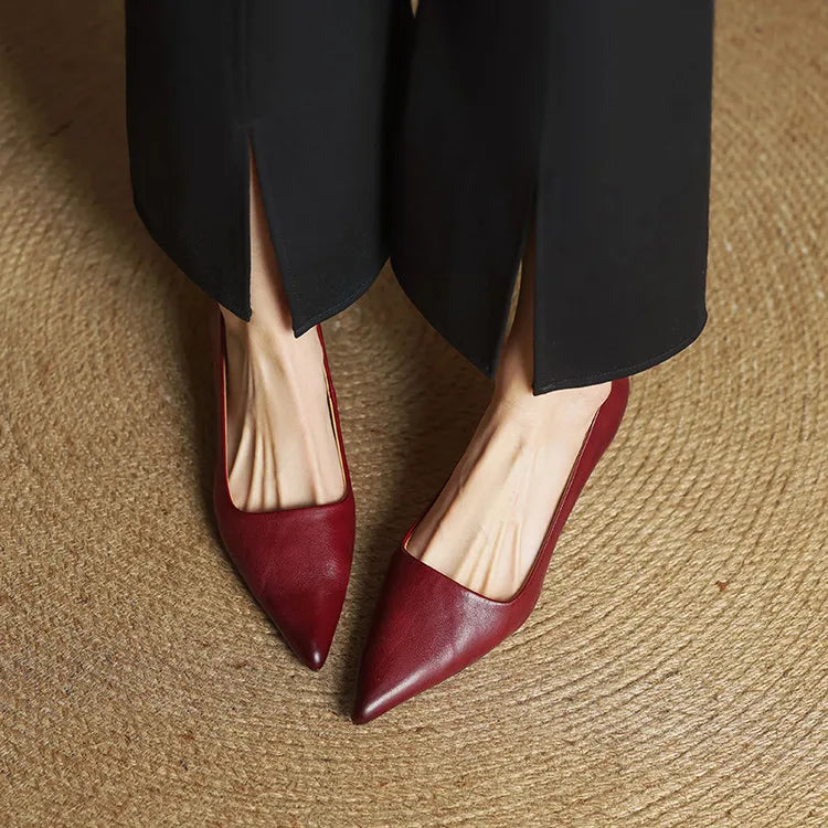 Hartley Leather Heels - Women's in red