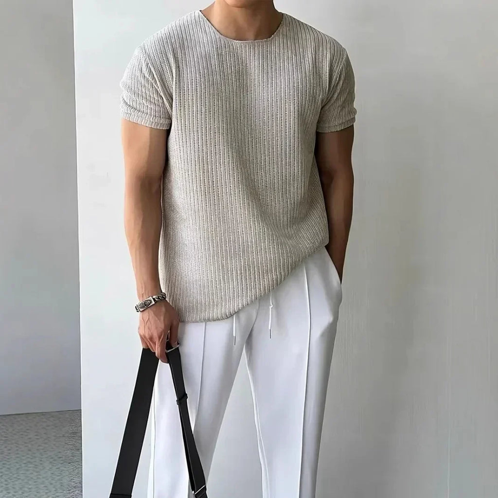 Calo Knit T-Shirt - Unisex in black