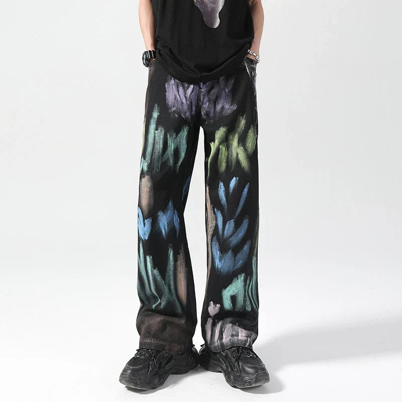 Avenir Painted Pants - Unisex in black