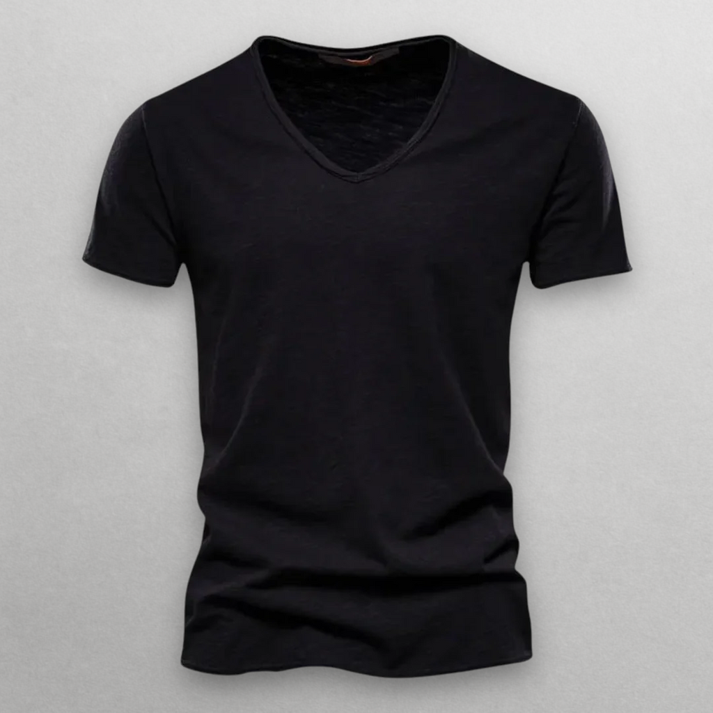 Nori Cotton V-Neck Sweater - Unisex in blue