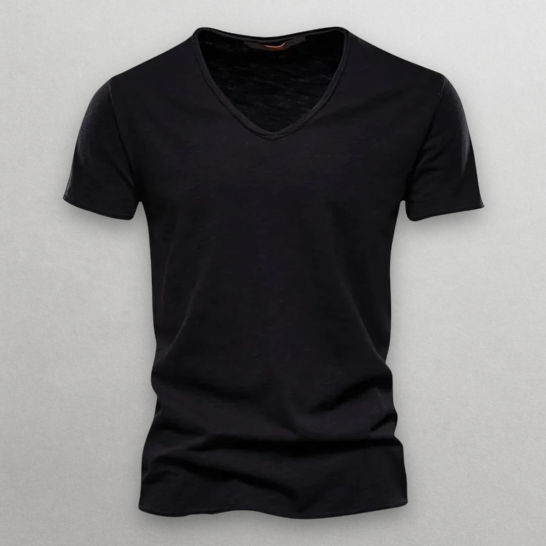 Nori Cotton V-Neck Sweater - Unisex in blue
