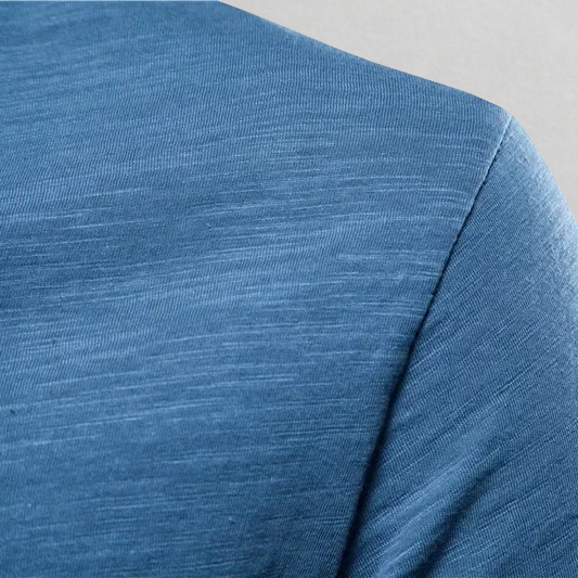 Nori Cotton V-Neck Sweater - Unisex in blue