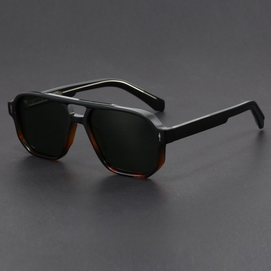 Soho Aviator Sunglasses - Unisex in shadow glow