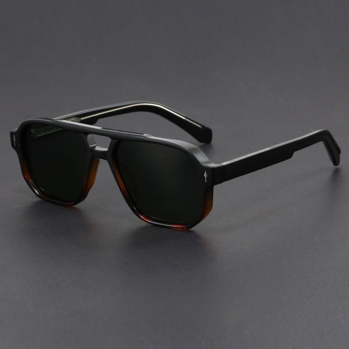 Soho Aviator Sunglasses - Unisex in shadow glow