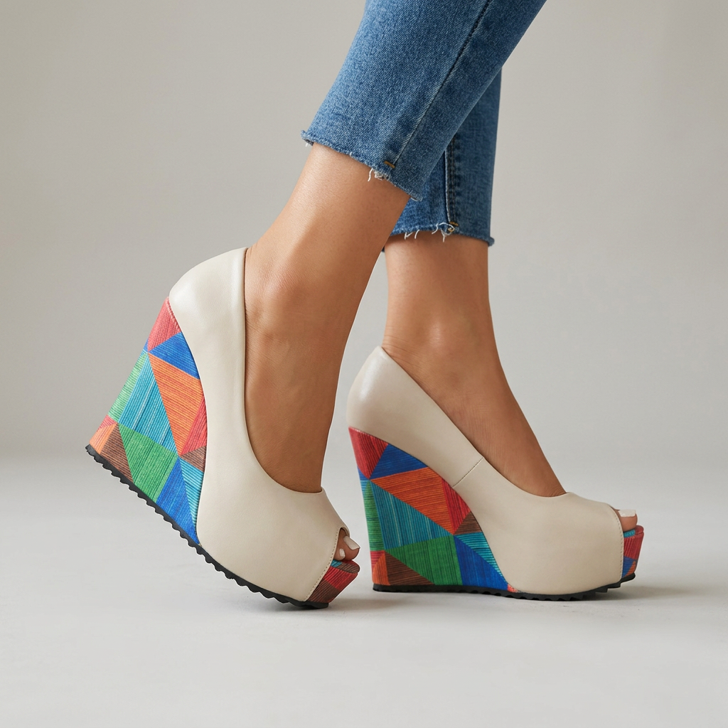 Nina Wedge Sandals - Women's in orange