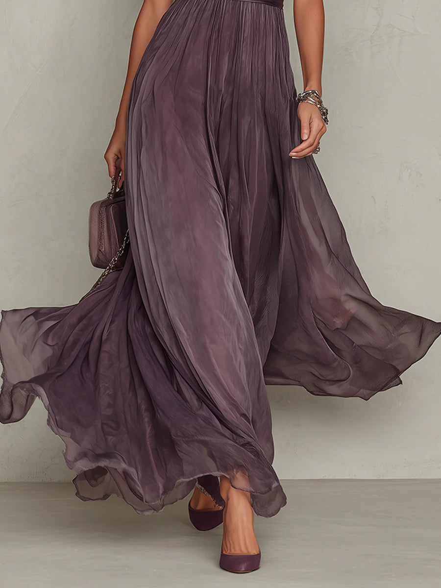 Vivienne Lace Maxi Dress - Women's in purple
