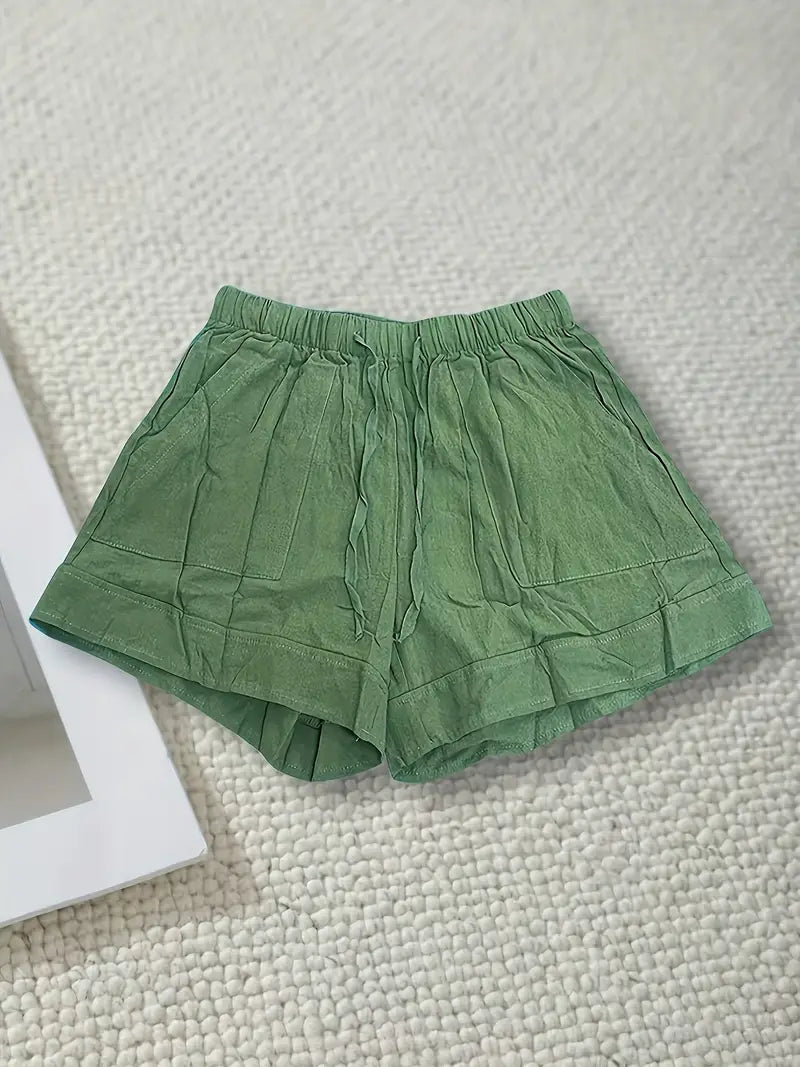Maya Relaxed Shorts - Unisex in green