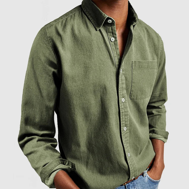 Cotton Kendrick Shirt - Unisex in navy