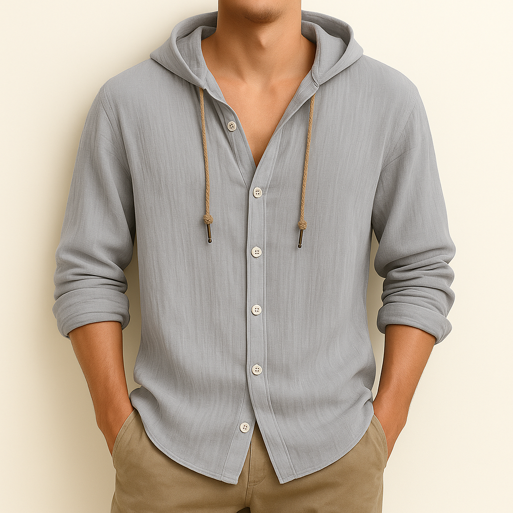 Cotton Briggs Shirt - Unisex in beige