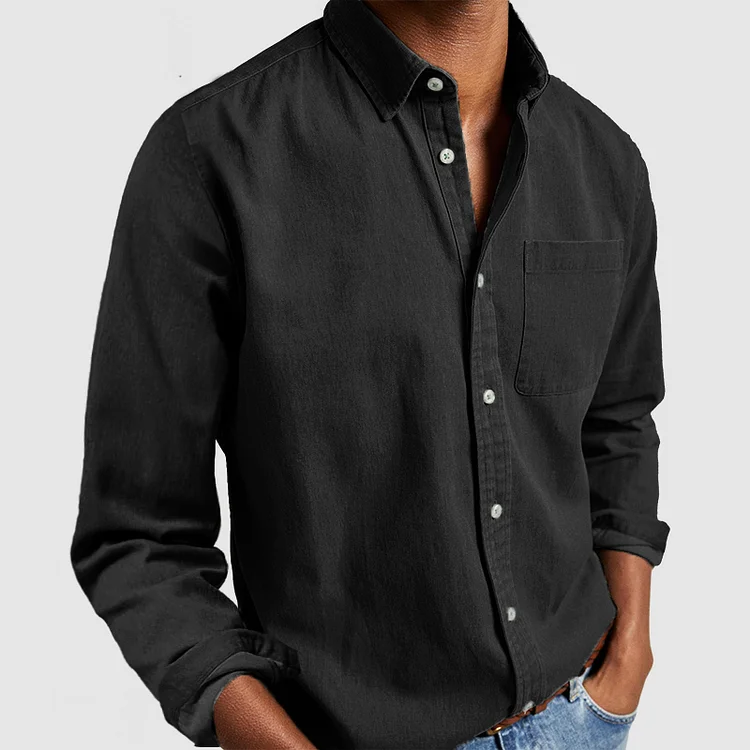 Cotton Kendrick Shirt - Unisex in navy